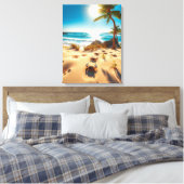 Sea Crabs on Tropical Beach – Serene Ocea Canvas Afdruk (Insitu (Slaapkamer))