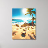 Sea  Crabs on Tropical Beach – Serene Ocea Canvas Afdruk (Voorkant)