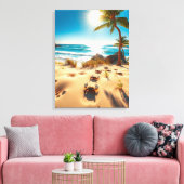 Sea Crabs on Tropical Beach – Serene Ocea Canvas Afdruk (Insitu (Woonkamer))