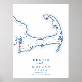 Sea Crest Trouwmarine Moderne Gastboek Poster