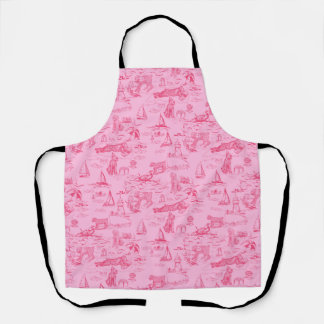 Sea Dog Toile Pink Schort