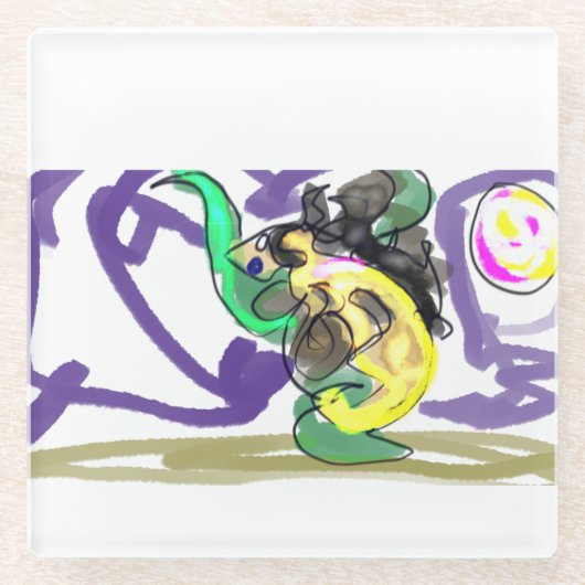 Sea dragon Summer Glazen Onderzetter (Voorkant)