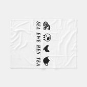 Sea Ewe Hen Tea  Fleece Deken (Voorkant (Horizontaal))