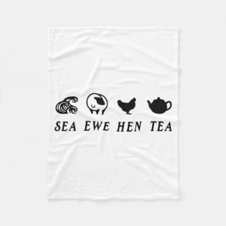 Sea Ewe Hen Tea Fleece Deken