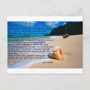 Sea Fever by: John Masefield Briefkaart