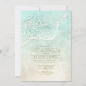 Sea Foam Beach Wedding Bridal Shower ID837 Kaart (Voorkant)