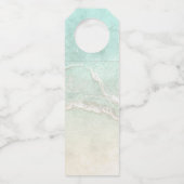 Sea Foam Beach Wedding Cheers ID837 Flessenhanger (Achterkant)