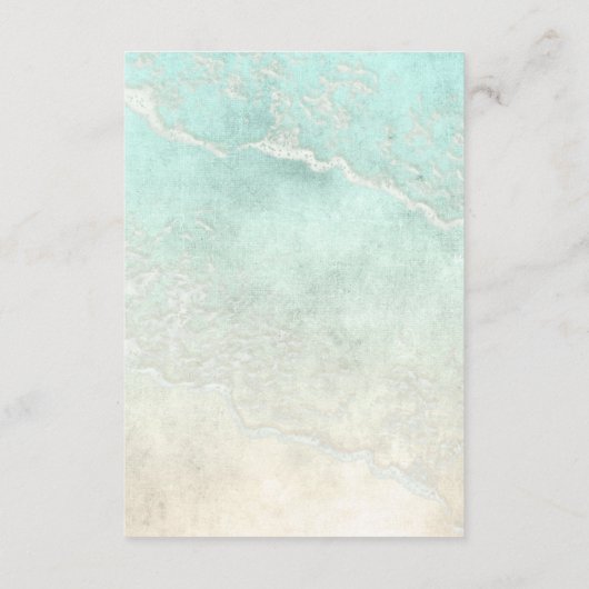Sea Foam Beach Wedding Details ID837 Informatiekaartje (Achterkant)