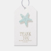 Sea Foam Beach Wedding Starfish ID837 Cadeaulabel (Voorkant)
