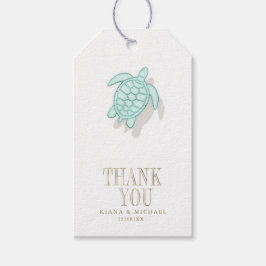 Sea Foam Beach Wedding Turtle ID837 Cadeaulabel