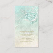 Sea Foam Beach Wedding Wishing Well V2 ID837 Informatiekaartje (Voorkant)