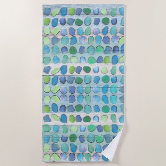 Sea Glass and Driftwood Strandlaken (Voorkant)