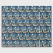 Sea Glass Christmas Tree In Moonlight Cadeaupapier (Vlak)