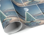 Sea Glass Christmas Tree In Moonlight Cadeaupapier (Rol Hoek)