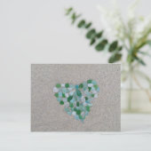 Sea glass heart briefkaart (Staand voorkant)