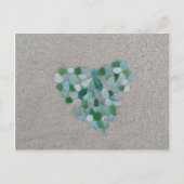 Sea glass heart briefkaart (Voorkant)