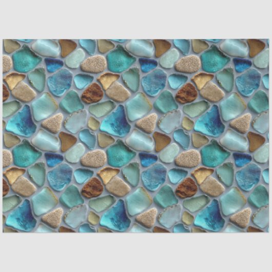 Sea Glass Pattern Decoupage Tissuepapier (Voorkant)
