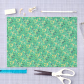 Sea Green & Faux Gold Leaf Small Scale Decoupage Tissuepapier (Craft)