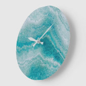Sea Green Marble Texture Grote Klok (Hoek)