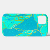 "Sea Grotto" abstract - turquoise, blauw, goud Case-Mate iPhone Case (Achterkant (horizontaal))