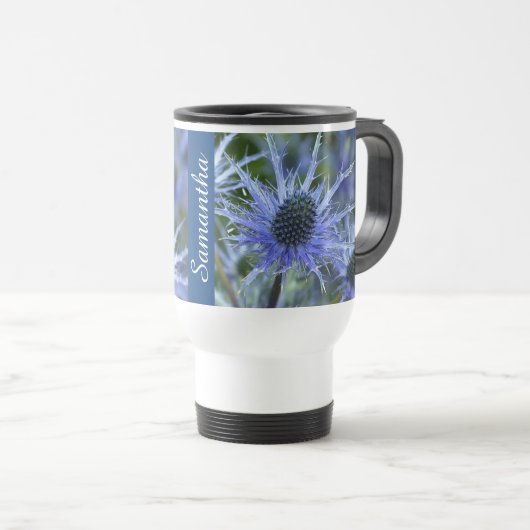 Sea Holly Thistle Personalised Reisbeker (Voorkant rechts)