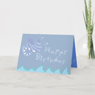 Sea Horse Birthday Card Kaart