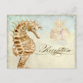 Sea Horse Coastal Beach - Trouwuitnodiging Informatiekaartje (Achterkant)