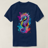 Sea Horse Colourful Cute Sea Horse Hippocampus T-shirt (Design voorkant)