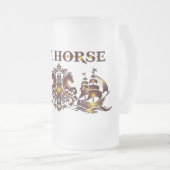 SEA HORSE Glass Beer Matglas Bierpul (Voorkant rechts)