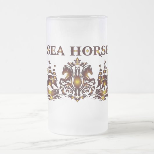 SEA HORSE Glass Beer Matglas Bierpul (Center)
