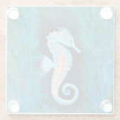 Sea Horse Glass Coaster Glazen Onderzetter (Achterkant)