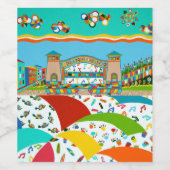 Sea Isle Band Shell Wijn/Sparkling Wijn Fles Label Etiket (Enkel label)