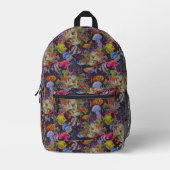 Sea Life Grunge Pattern Bedrukte Rugzak (Voorkant)