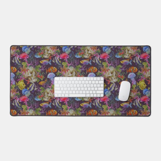 Sea Life Grunge Pattern Bureaumat (Keyboard & Muis)
