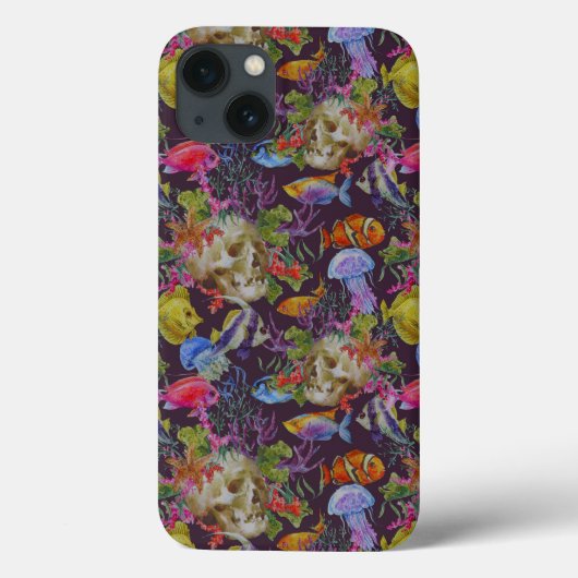 Sea Life Grunge Pattern Case-Mate iPhone Case (Achterkant)