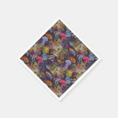 Sea Life Grunge Pattern Servet (Hoek)