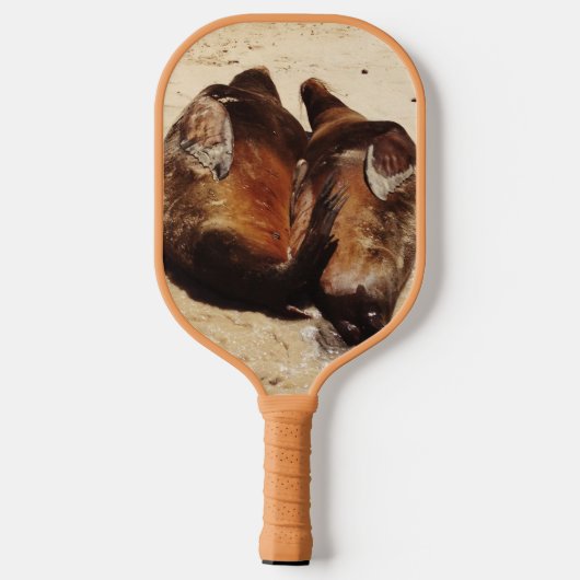 Sea Lions in Love Pickleball Paddle (Achterkant)
