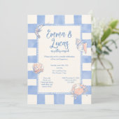 sea love Invitation Kaart (Staand voorkant)