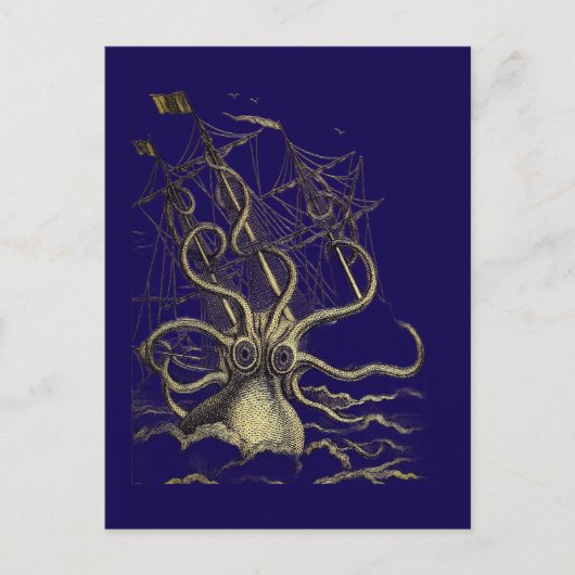 Sea Monster Briefkaart (Voorkant)