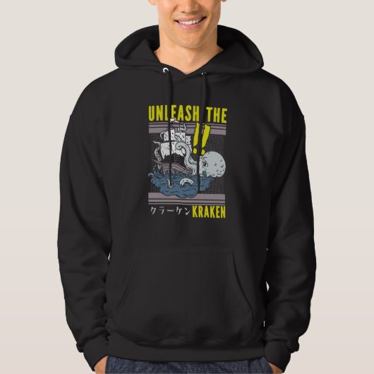Sea Monster Octopus Seafood Pirate Crew Unleash th Hoodie (Voorkant)