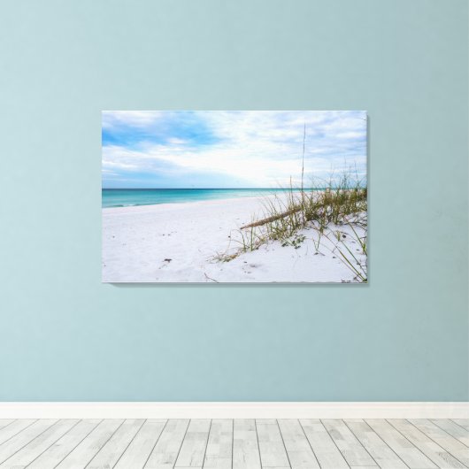 Sea Oats And White Sand Beach Morning Canvas (Insitu (Houten vloer))