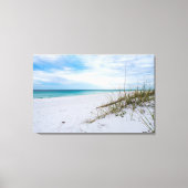 Sea Oats And White Sand Beach Morning Canvas (Voorkant)