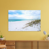 Sea Oats And White Sand Beach Morning Canvas (Insitu (Woonkamer))