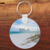Sea Oats And White Sand Beach Morning Key Chain Sleutelhanger (Achterkant)