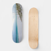 Sea Oats And White Sand Beach Morning Skateboard (Voorkant)