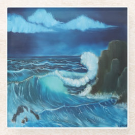 "Sea of Power" Coaster design Glazen Onderzetter