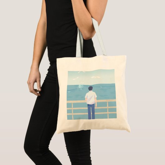 Sea of Stillness (Male Version) Tote Bag (Voorkant (product))