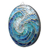 Sea of Waves Mosaic Art Dartbord (Voorkant Rechts)
