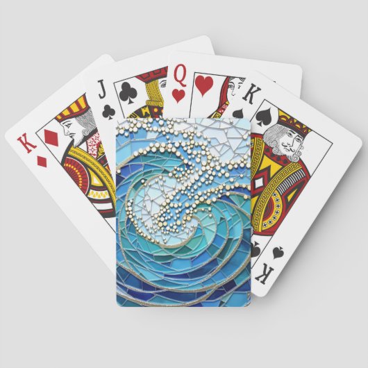 Sea of Waves Mosaic Art Pokerkaarten (Achterkant)