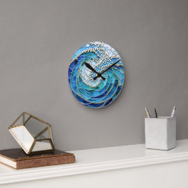 Sea of Waves Mosaic Art Ronde Klok